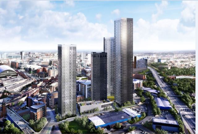 Owen Street Manchester Four Skyscrapers Cq Investments Renaker Resized