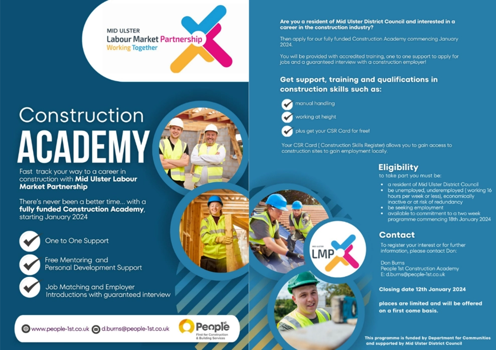 Construction Academy information graphic