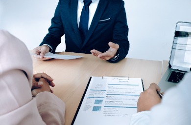 Employers interviewing candidate for role