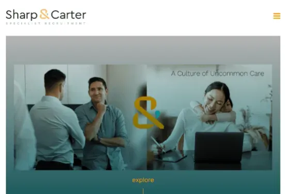 Sharp & Carter tablet website design