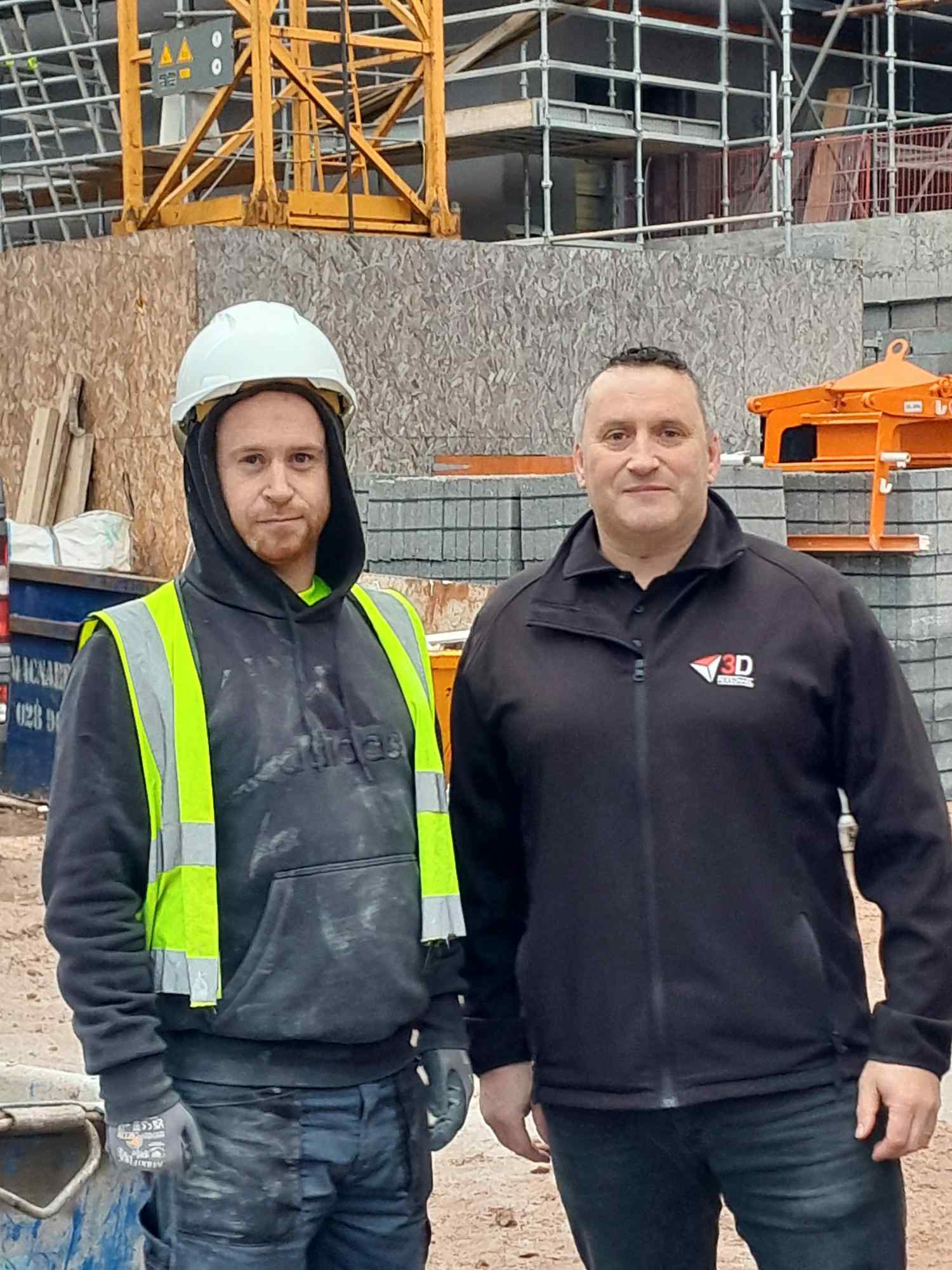Sean Paul and Gerard at MSM Contracts site in Belfast