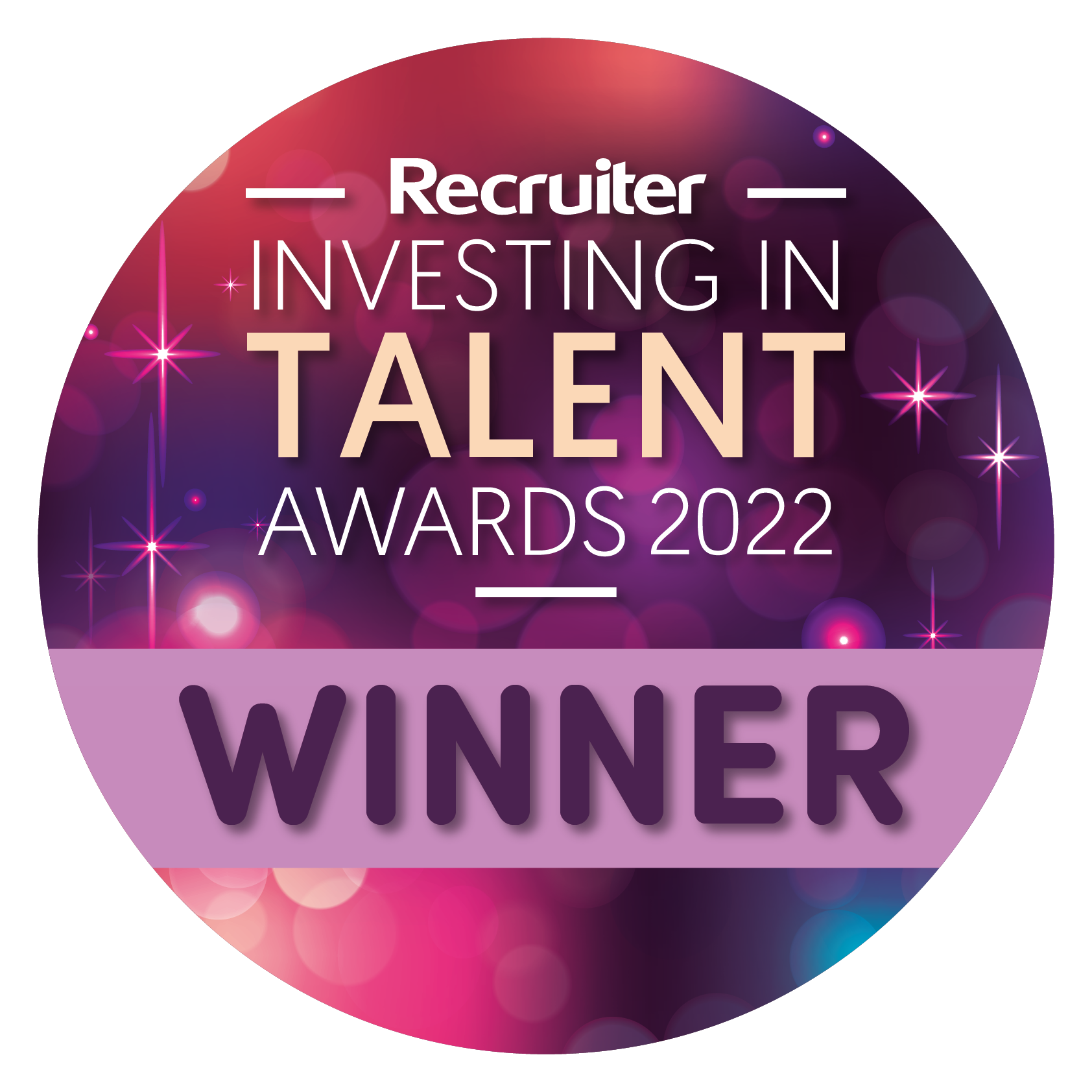Recruiter Investing in Talent winner badge 2022 