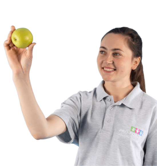 Pro-Force Employee Holding Apple