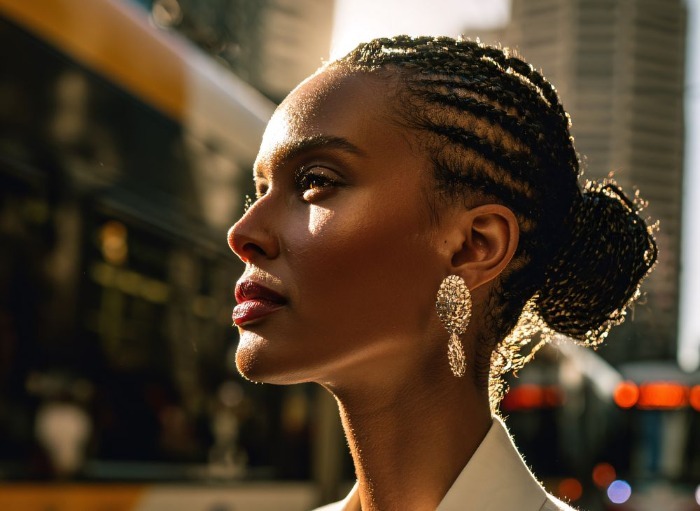 side profile of woman expressing quiet confidence