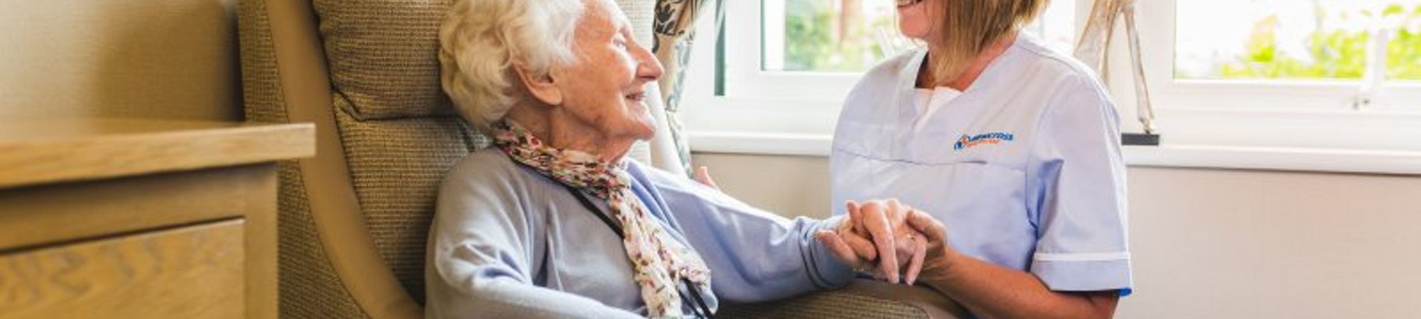 Elderly Women With Carer