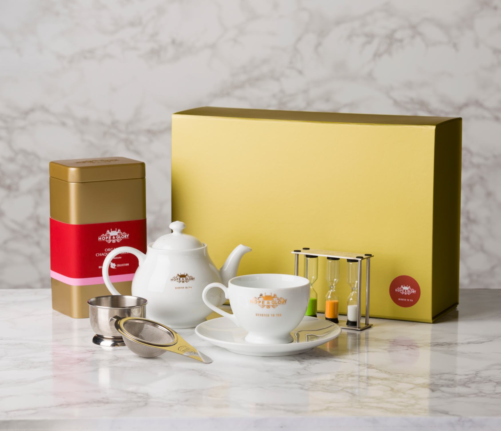 Loose Leaf Giftset With Teapot Cup And Tea Strainer And Timer