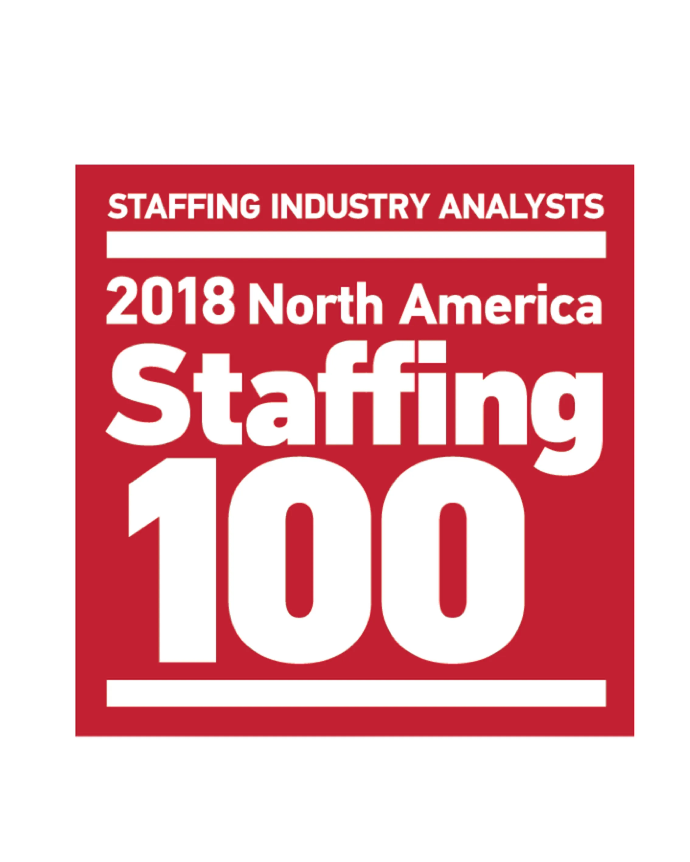 Top 100 staffing firms in North America.