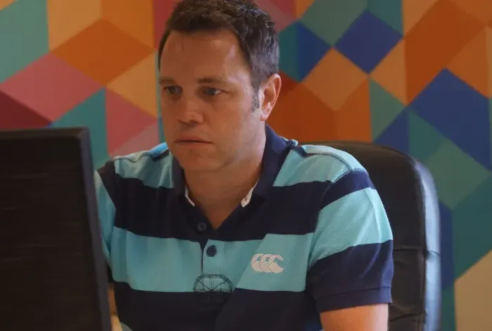 Picture of Recruitment Director Simon Hope at the MCV Develop Awards in 2020