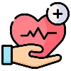 Icon of a hand holding a heart