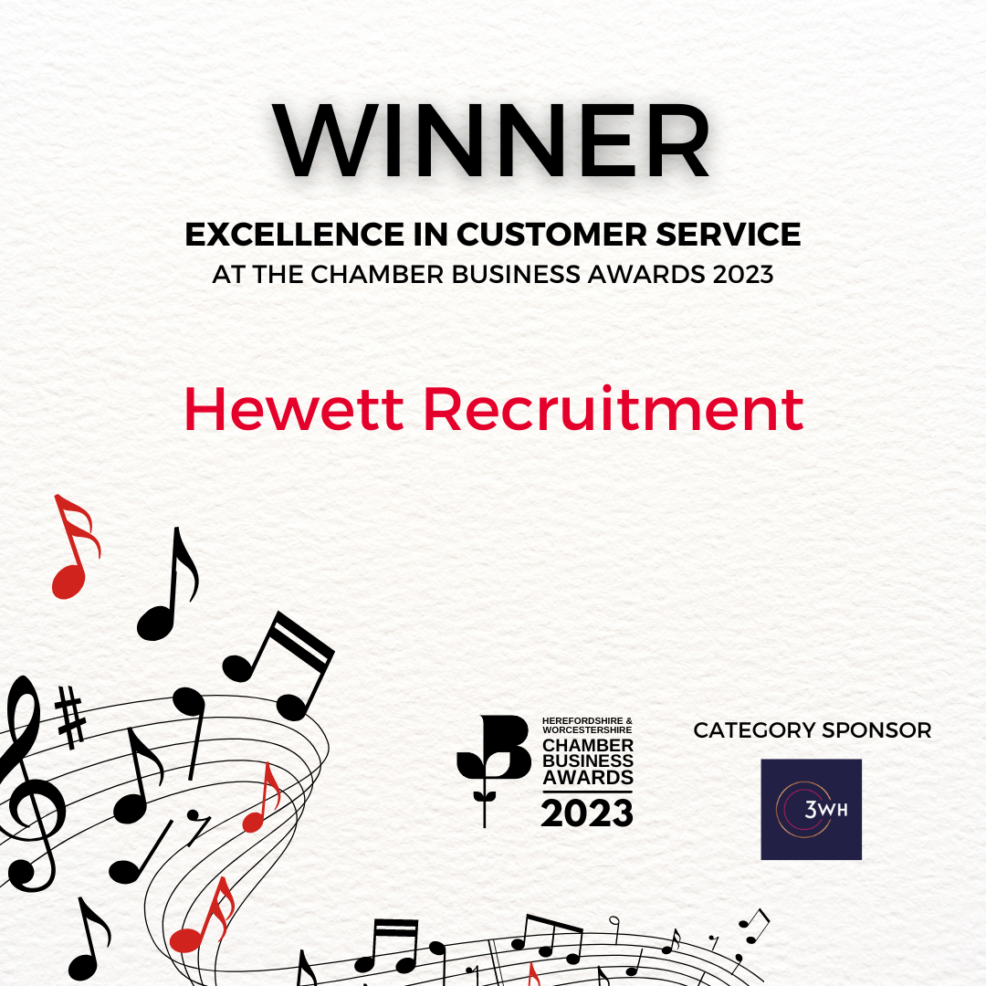 Excellence in Customer Service - HW Chamber Awards 2023 logo