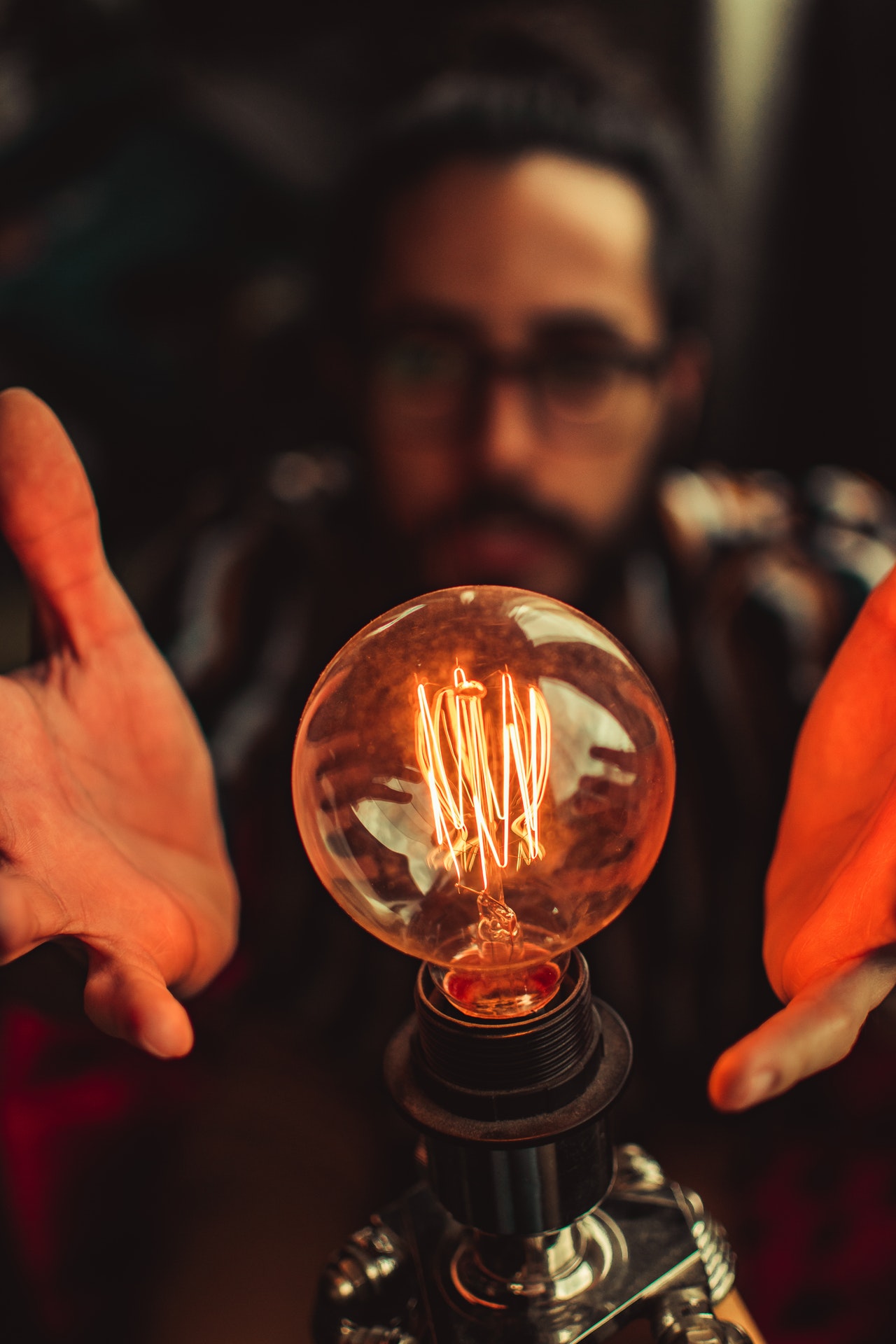 Man About To Hold Plasma Ball 2212955