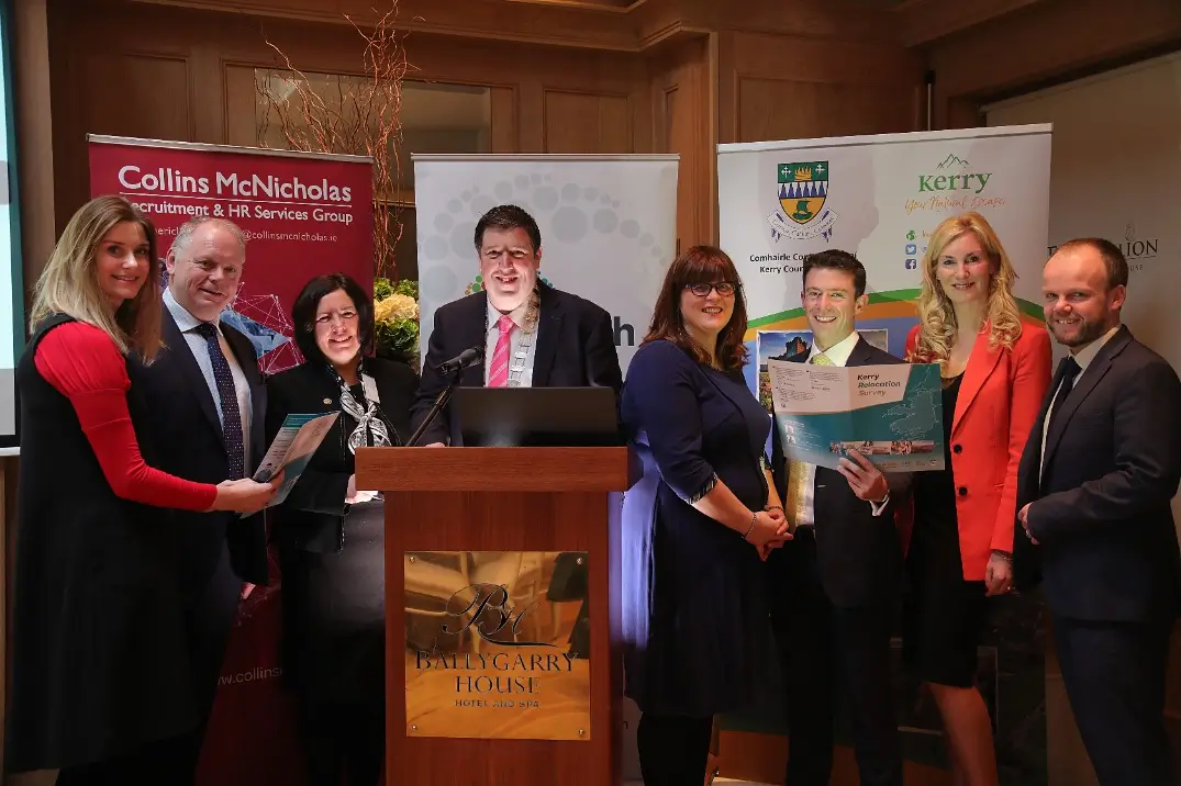 Collins McNicholas, Kerry County Council, IDA Ireland and Kerry SciTech at the launch of the Kerry Relocation Survey