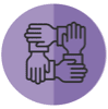 Care icon of community hands