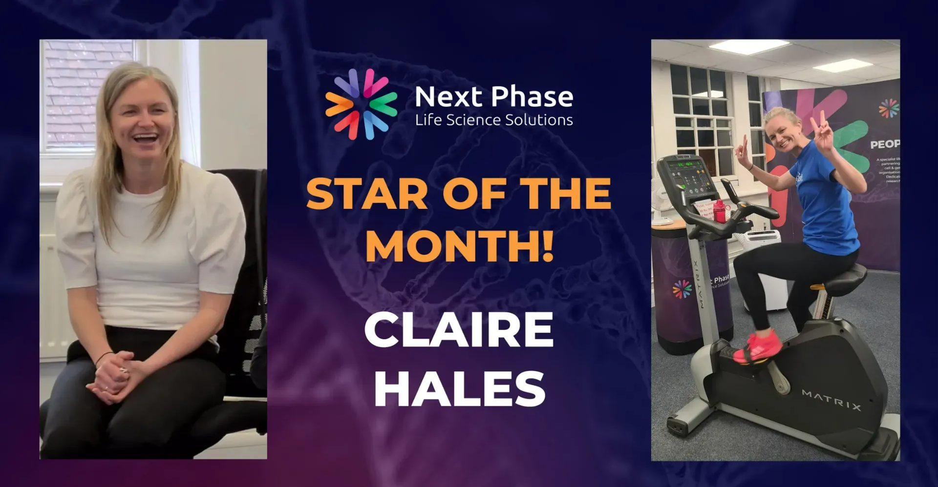 Claire Hales was voted star of the month at Next Phase in August 2022. Claire works hard in managing our contractors and setting up contracts for recruiting consultancy staff into our life science clients