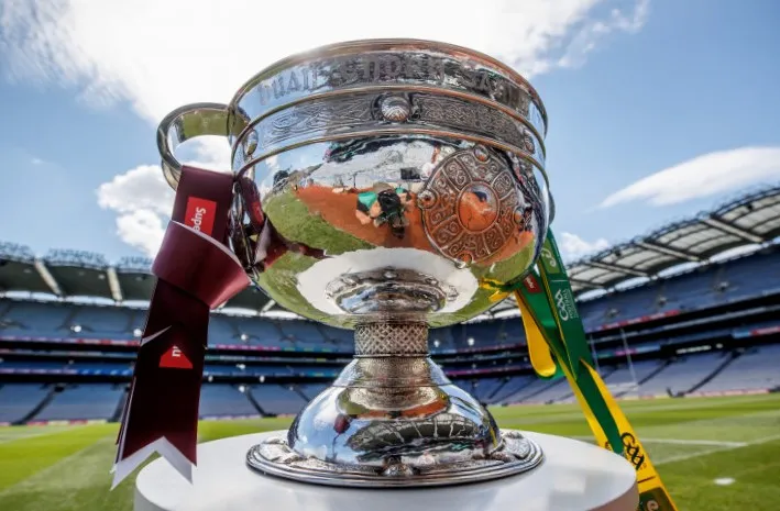 The Sam Maguire Trophy on display in Croke Park