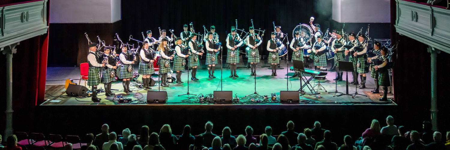 Kilbarchan Pipe Band at the 'Our Language Our Music' concert