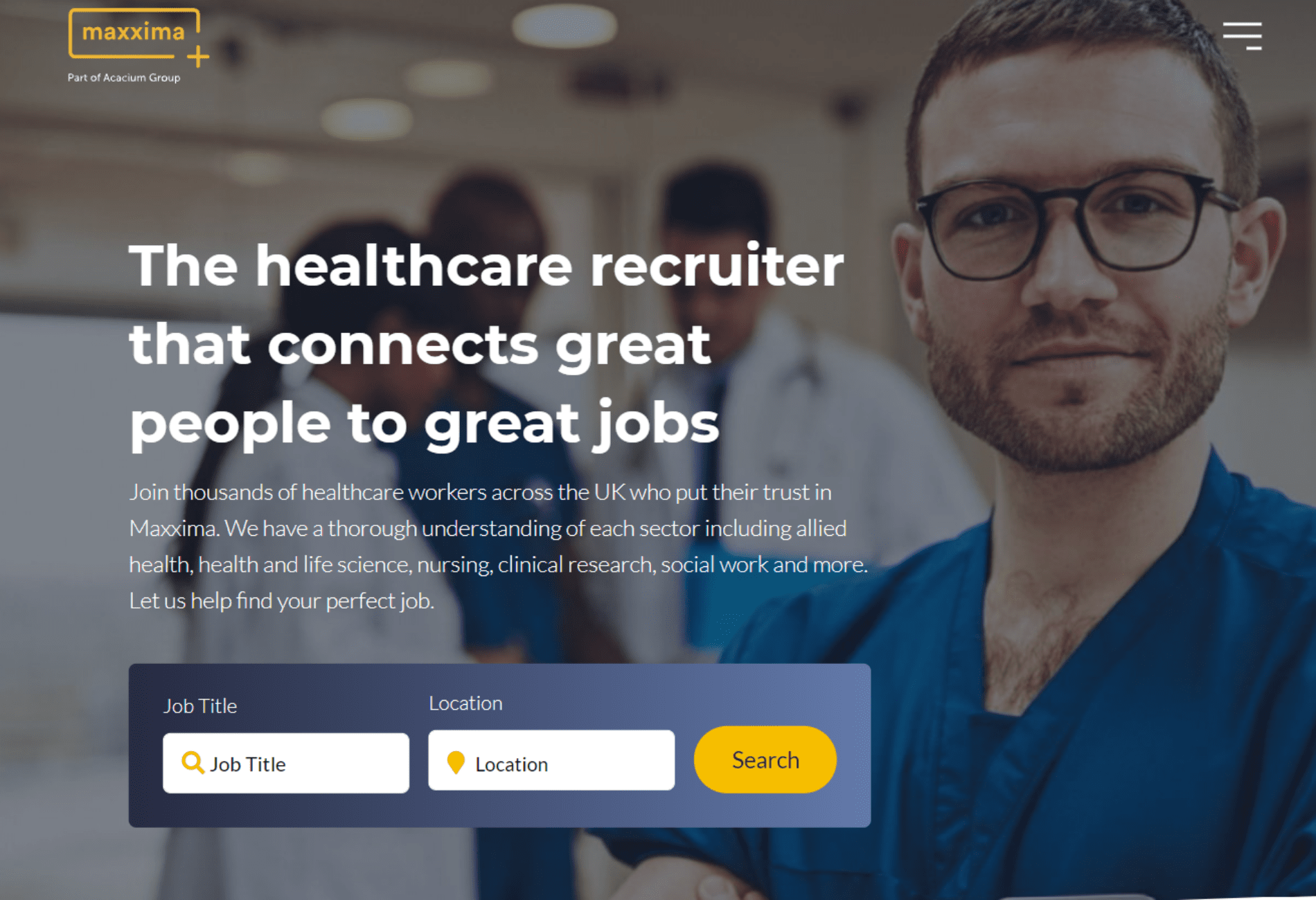Maxxima Recruitment Website by Volcanic