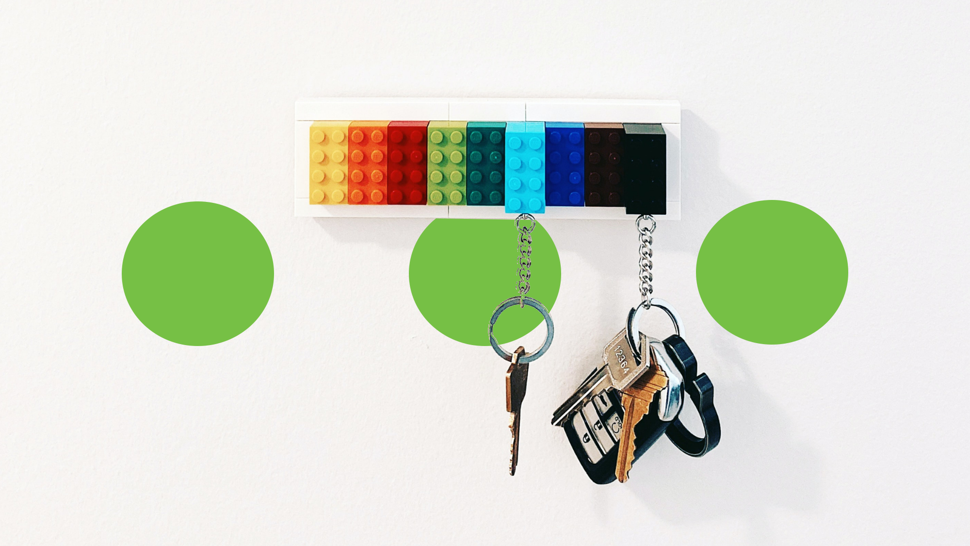 Coloured Lego Key Holder