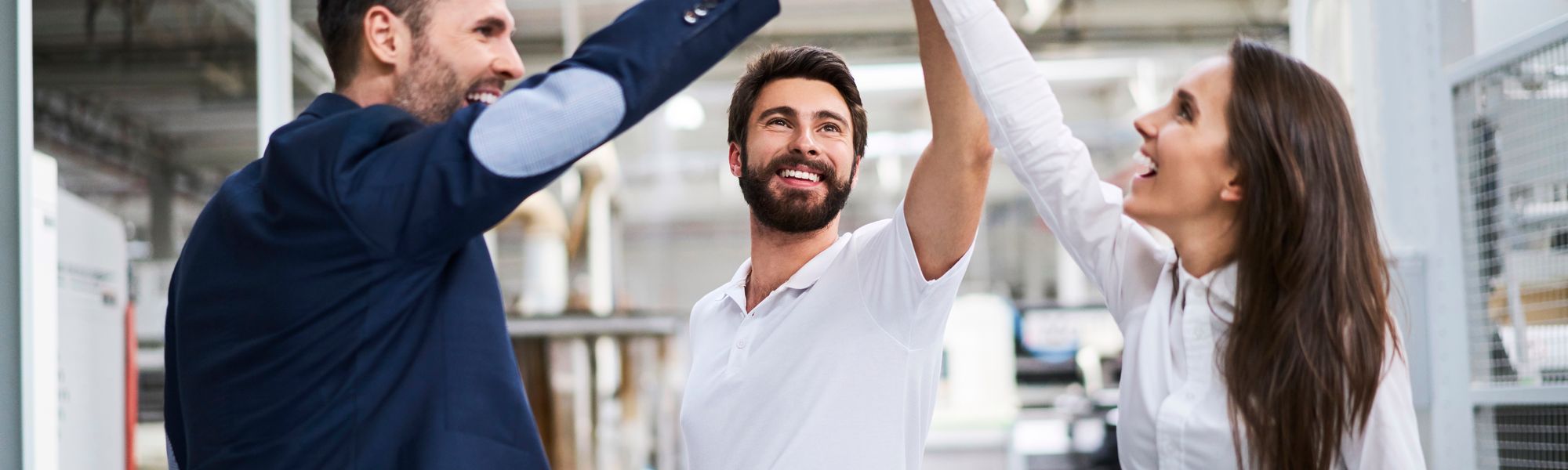 Happy Businessman And Employees High Fiving In A F 2022 12 16 22 12 26 Utc