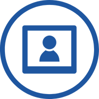 Person on screen icon