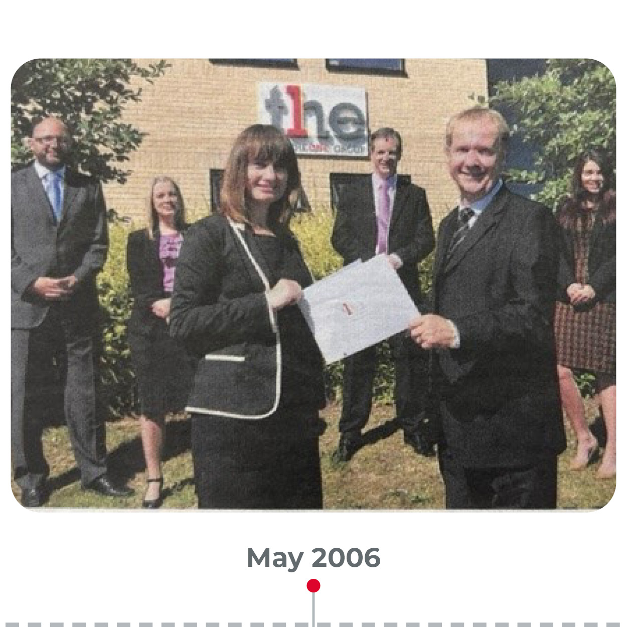 A newspaper article of The ONE Group's Peterborough Office opening in 2006.