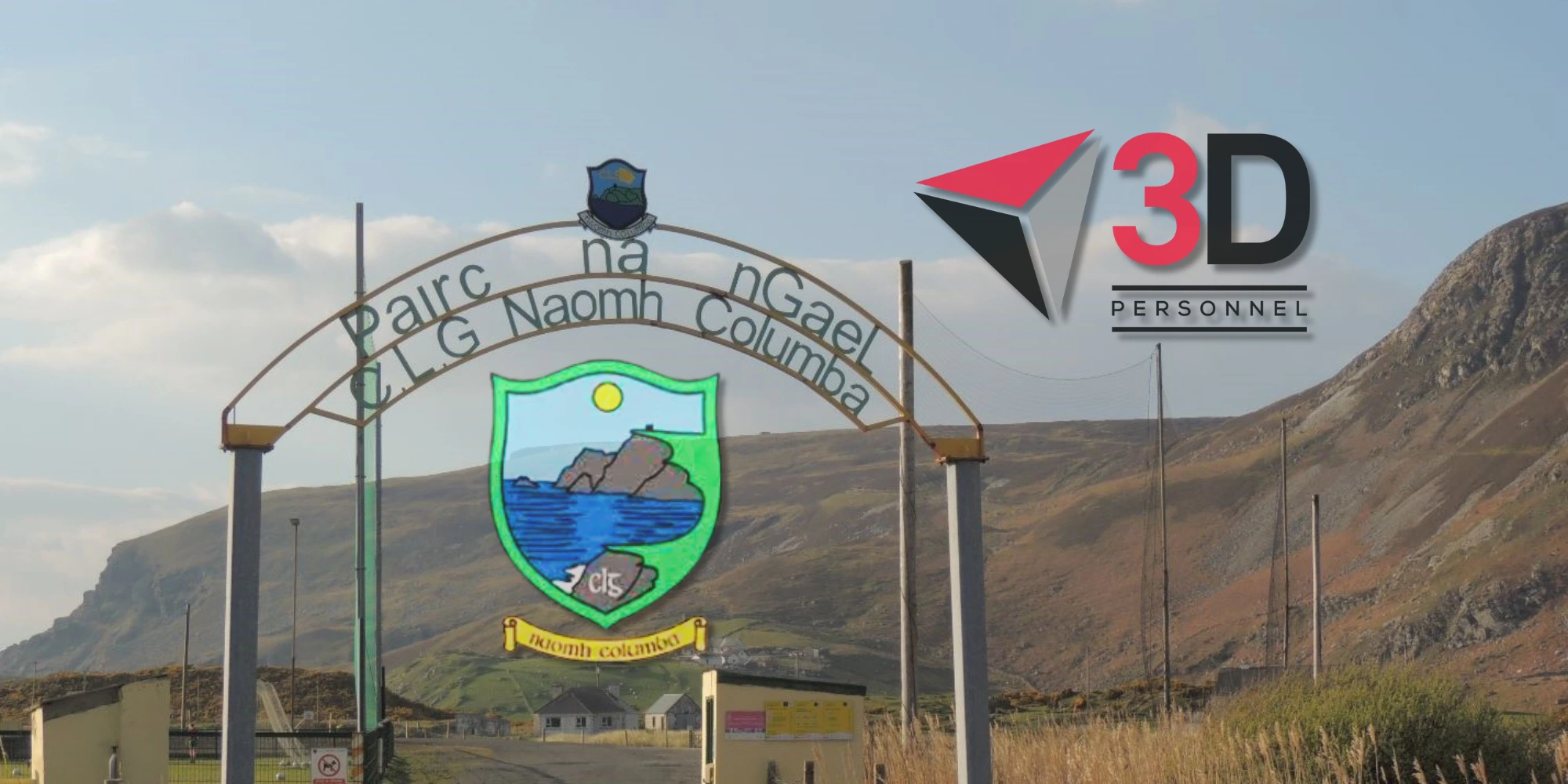 3d Clg Naomh Columba Parc Na nGael with logos