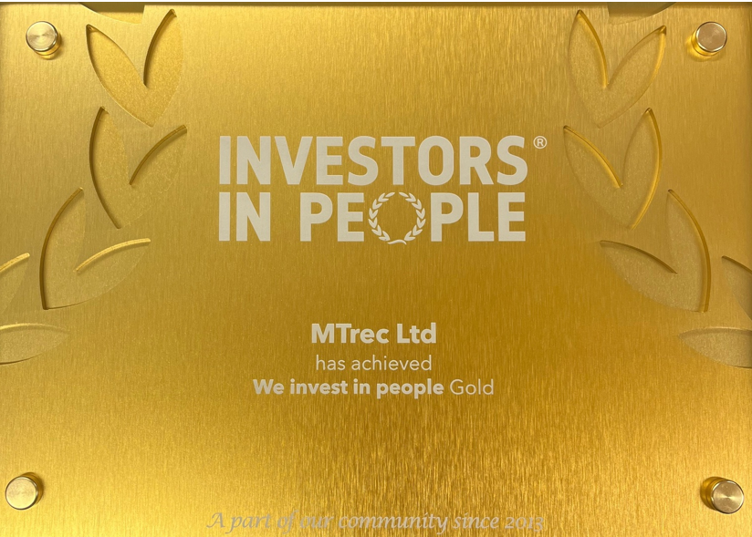 MTrec Recruitment has recently been awarded Investors in · MTrec