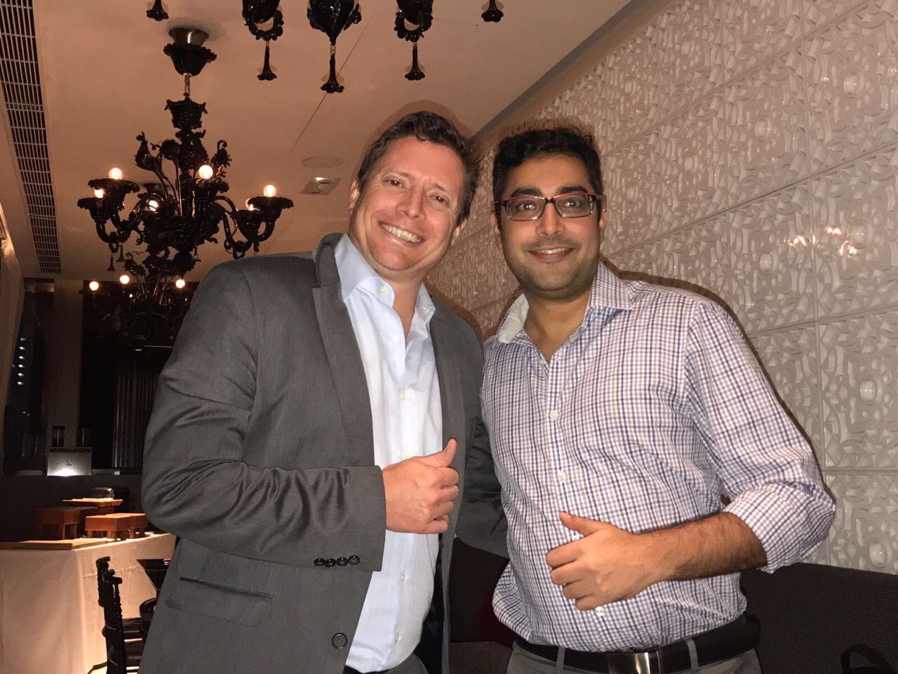 Travel networking two men