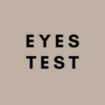 coloured square saying eyes test