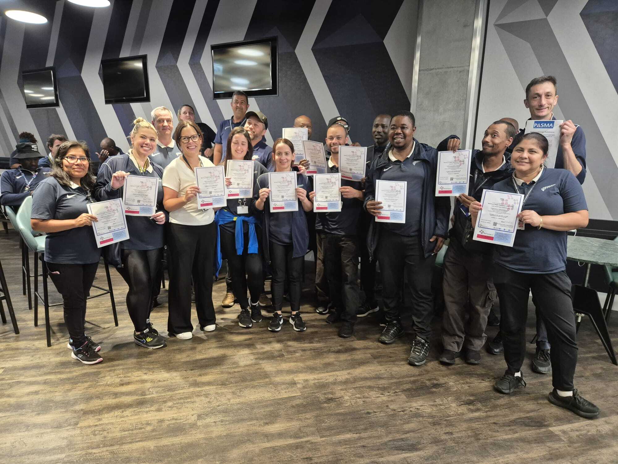 Cleaners at THFC with working at heights certificate