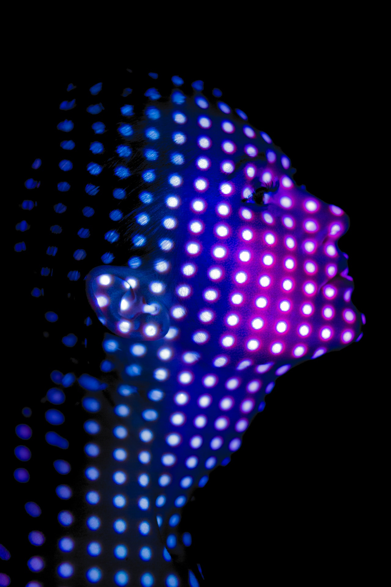 Woman Covered With Polka Dot Lights 2967853
