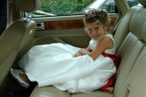 Sophie as a bridesmaid, aged 5 years of age  