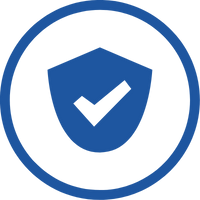 Shield with tick icon