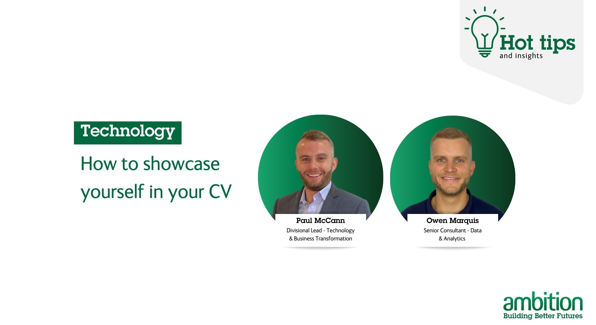 How to showcase yourself in your CV