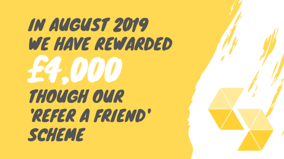 This Month Alone We Have Rewarded £4,000 Though Our 'Refer A Friend' Scheme