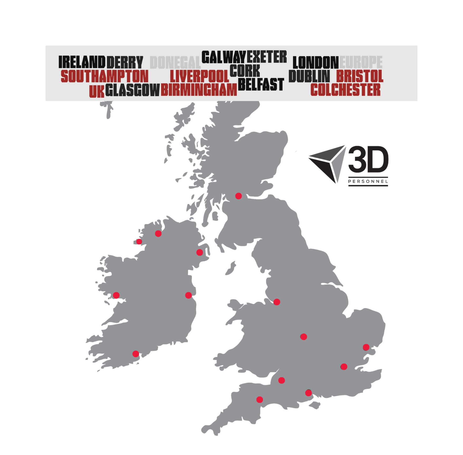 3D Personnel office locations map