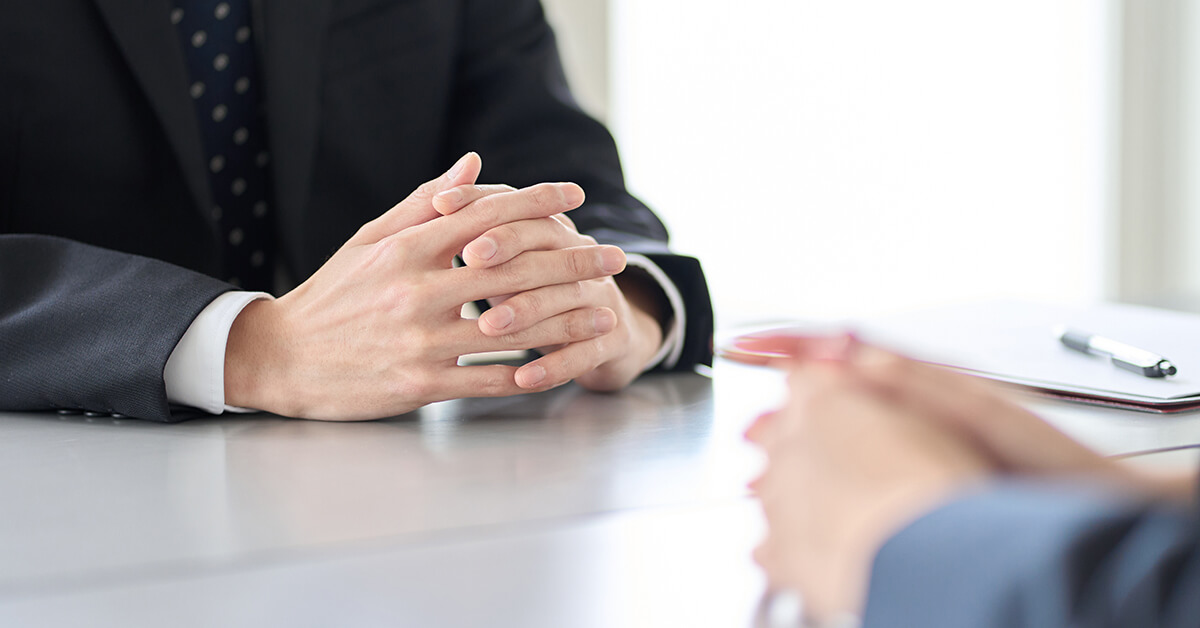 Two Men Having A Meeting