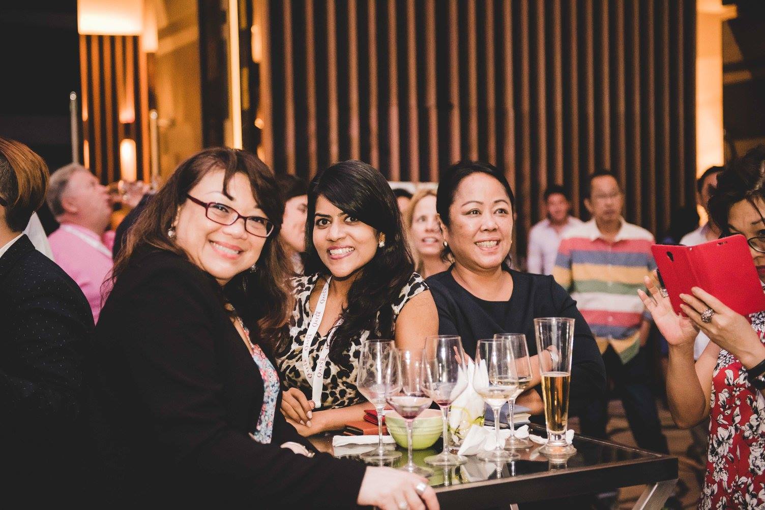Hospitality networking three ladies