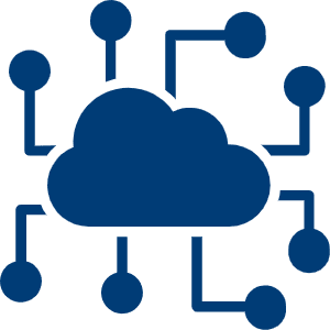 Technology icon, cloud security