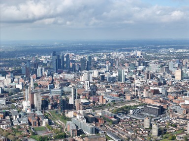 Aerial view of Manchester