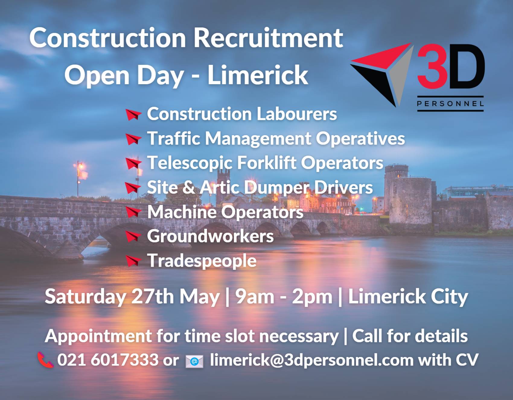 3d Limerick Open Day graphic