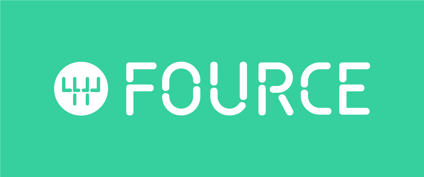 Fource Logo Wit Turquoise