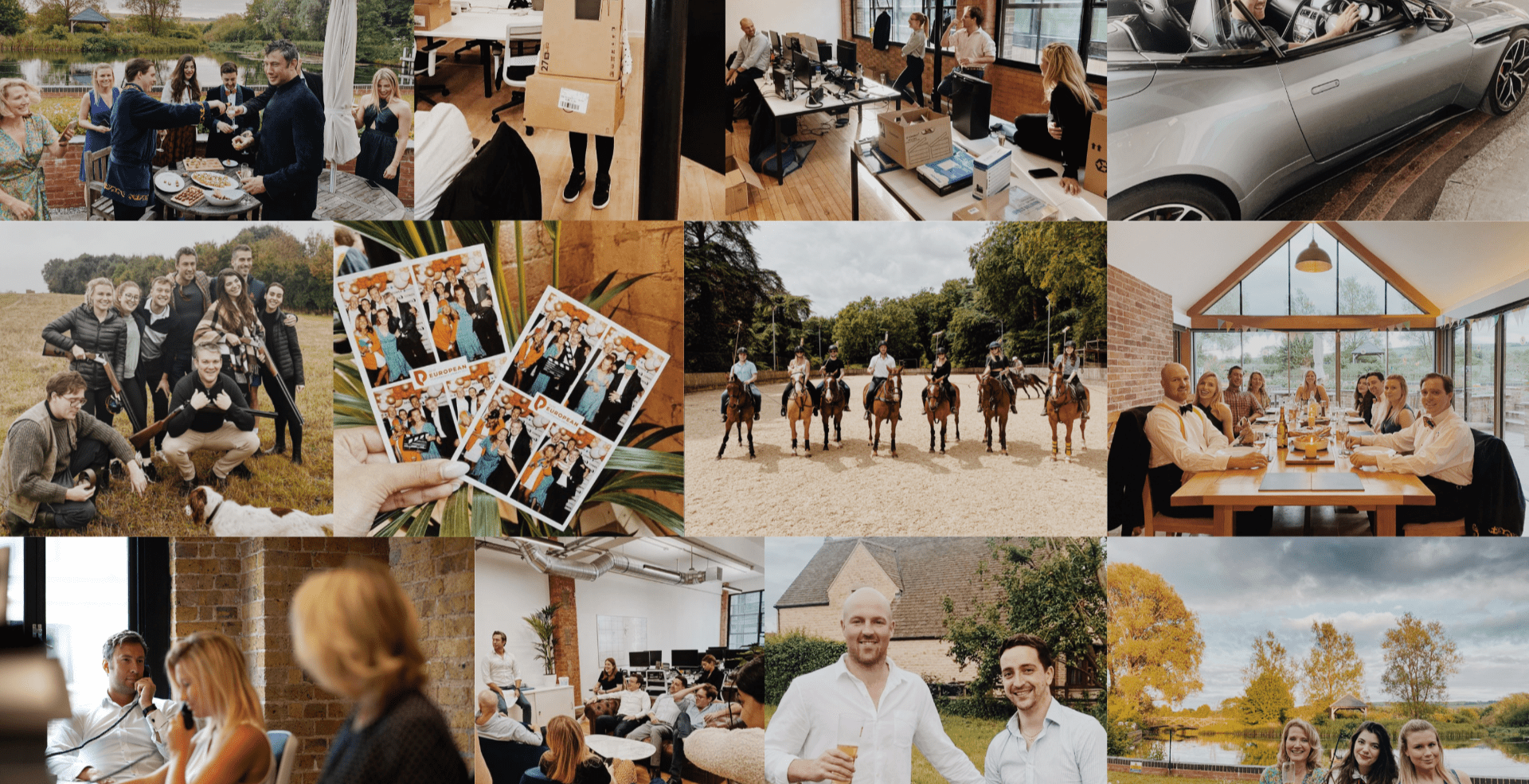 collage of photos of the rutherford team corporate culture