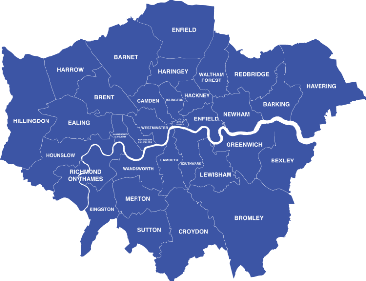 Locations we cover (London and the Home Counties)