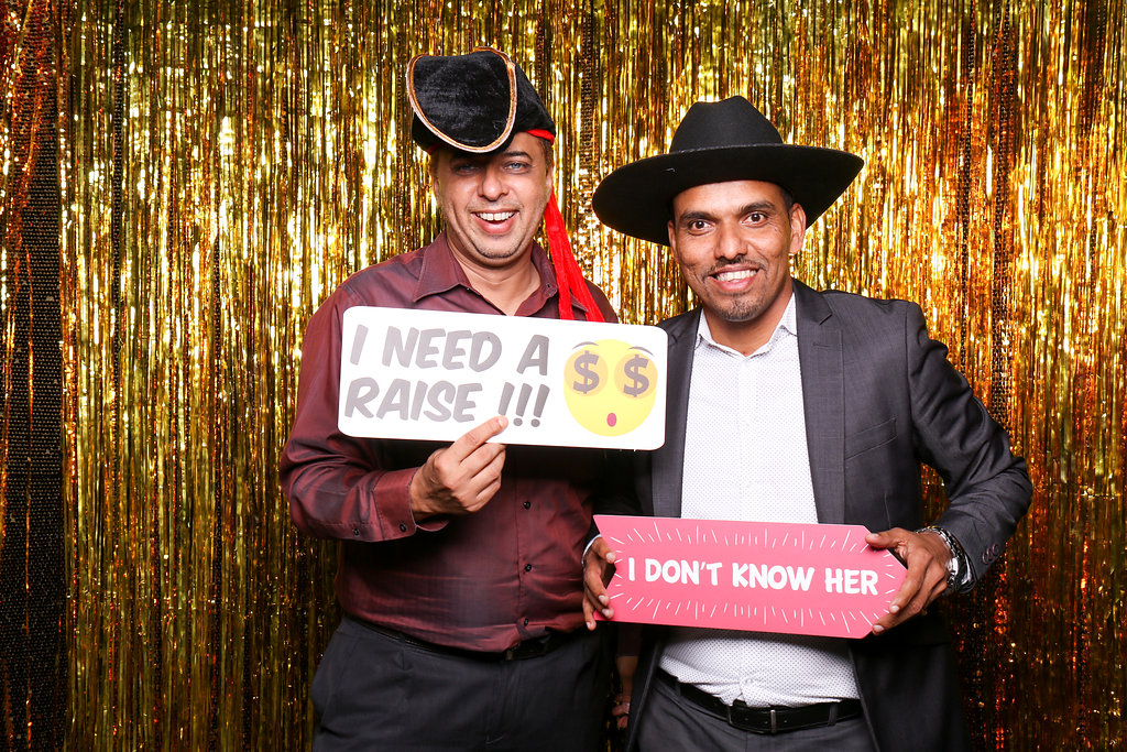Photobooth photo with two men