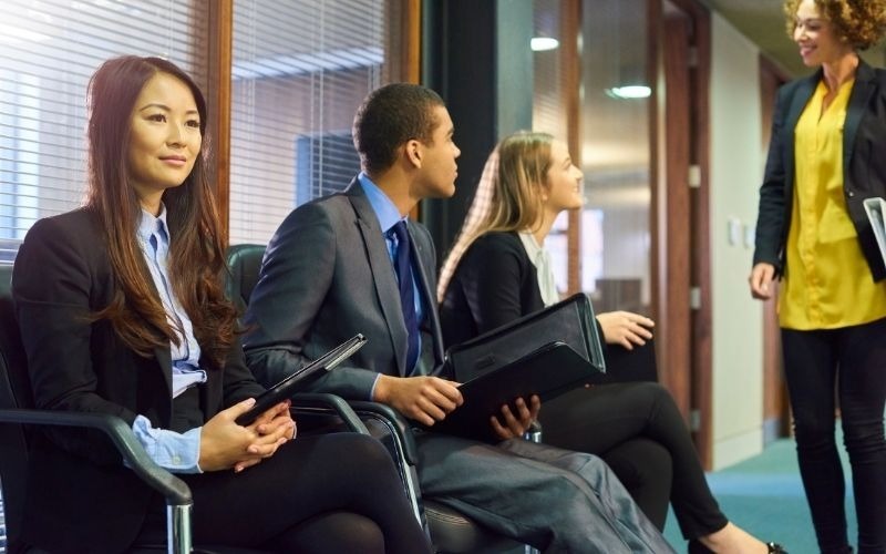 People waiting for interview