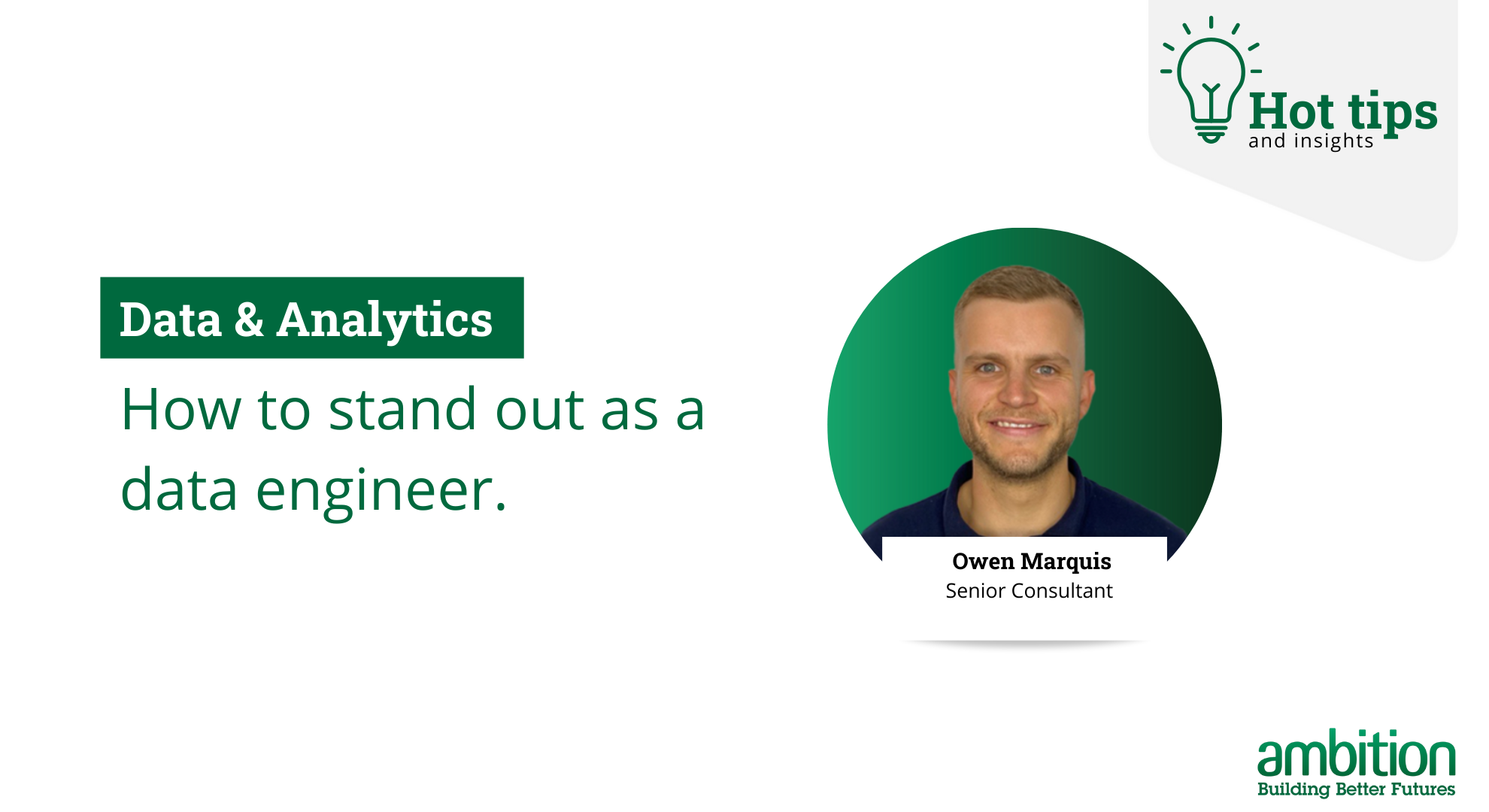 How to stand out as a data engineer