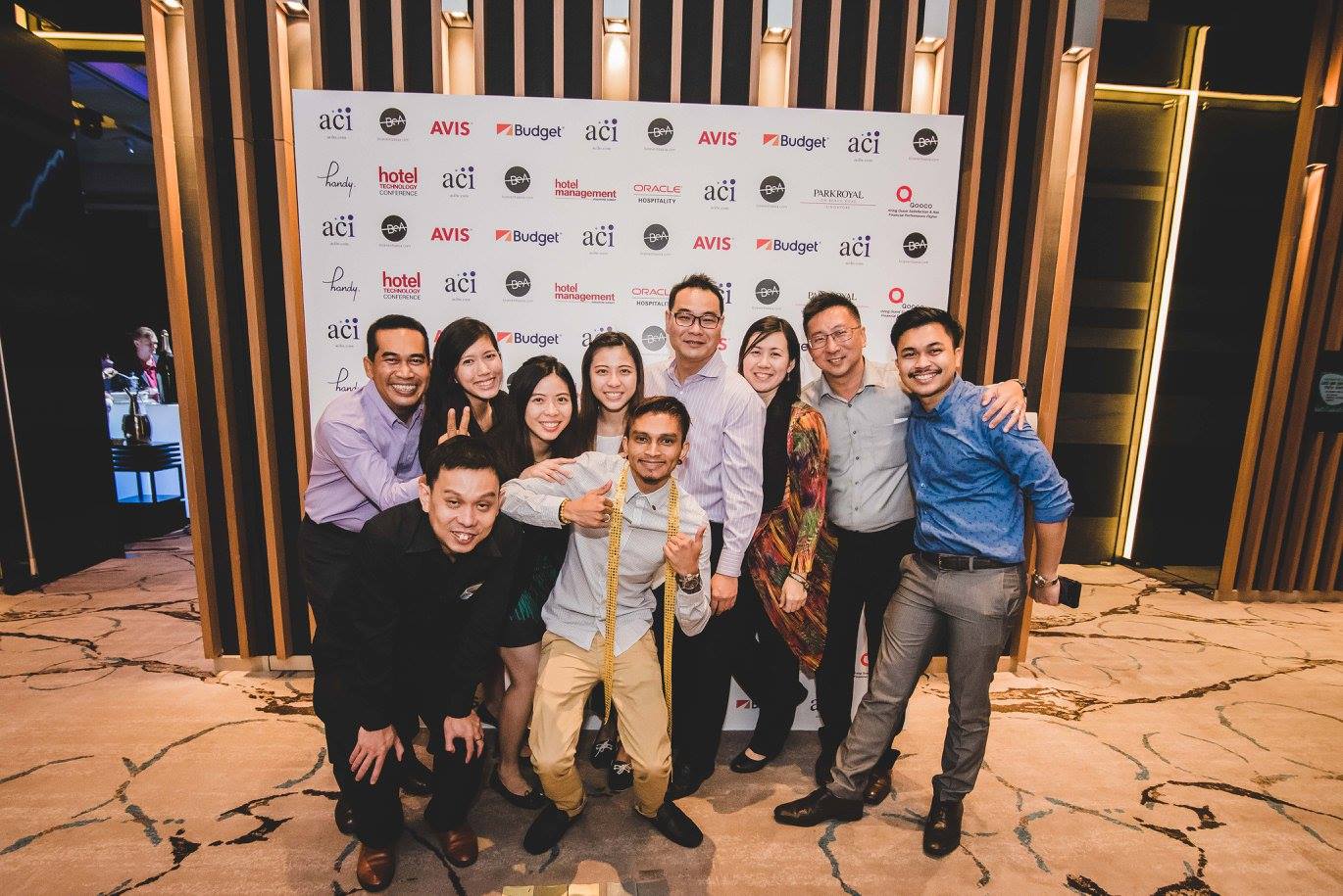 Hospitality networking group of colleagues