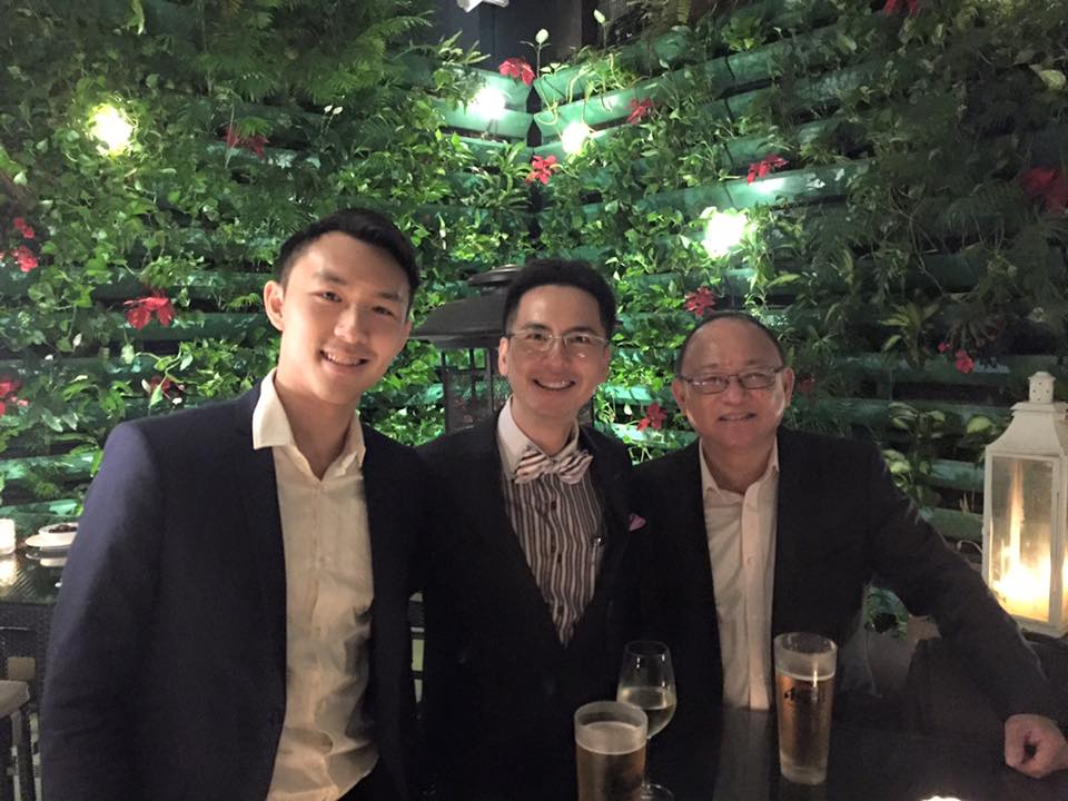 Networking photo of three men