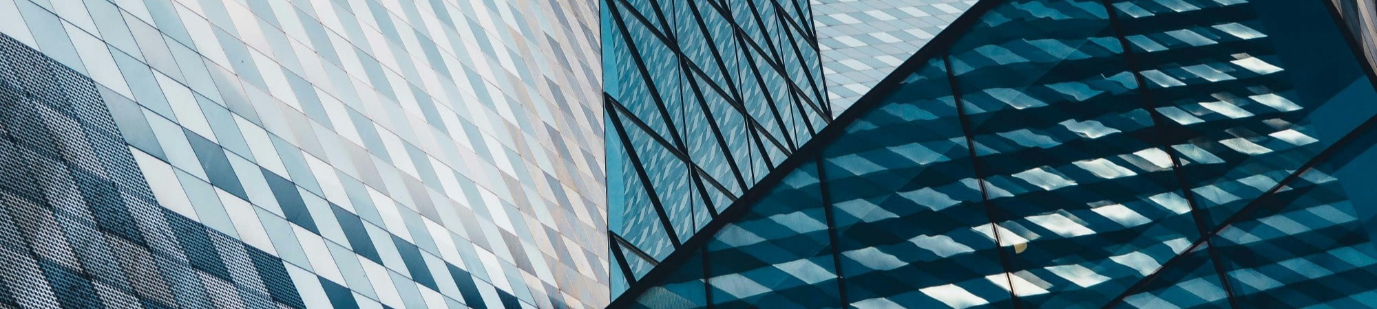 various glass buildings